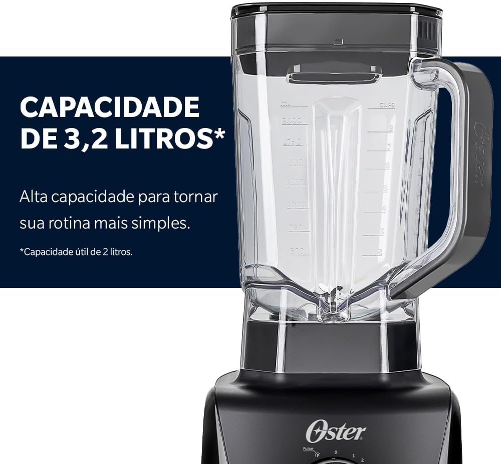 Liquidificador 1400 Full Oster Preto 3,2L - 127V