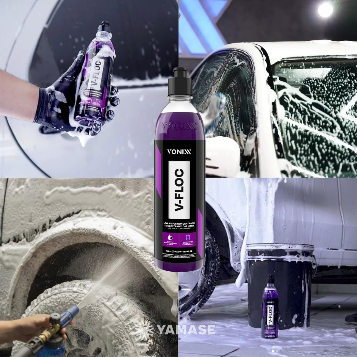 Limpeza Automotiva Completa Shampoo V-floc Revitalizador Intense Cera Tok Final Limpador Sintra Fast Pano Vonixx