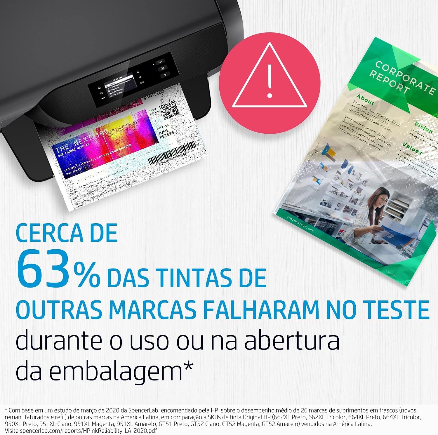 Cartucho de Tinta HP 664 Preto Original (F6V29AB) Para Impressora Deskjet 2136, 2676, 3776, 5076, 527