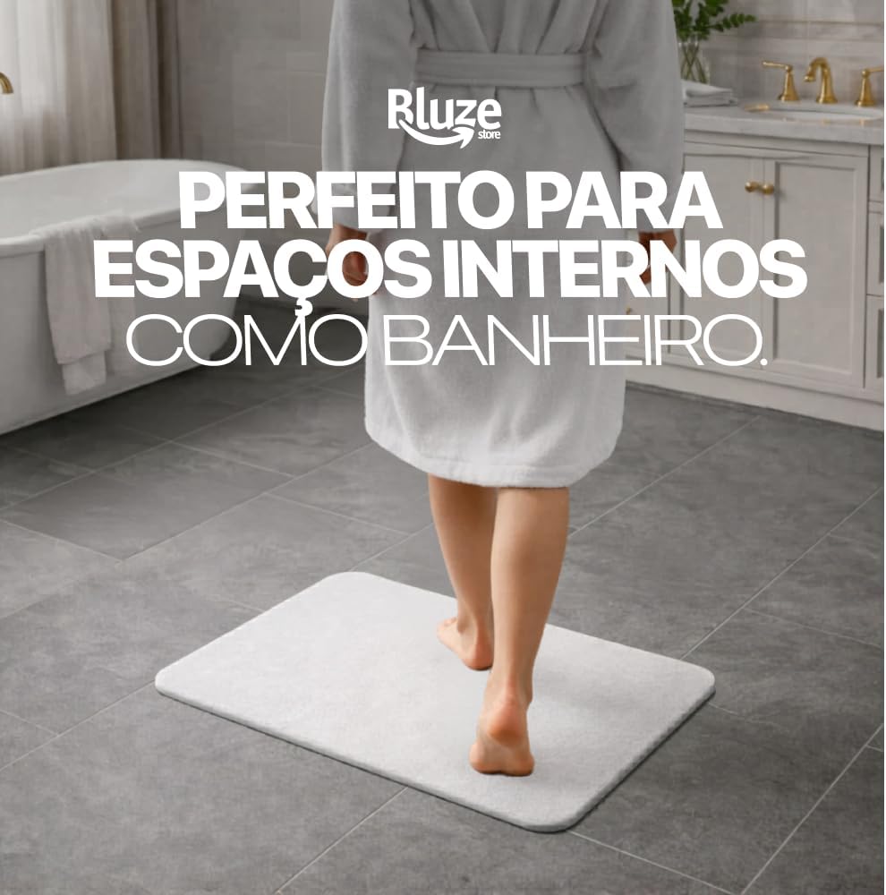 Tapete De Pedra Diatomita Rápida Absorção Resistente Fácil De Limpar Desing Moderno Premium