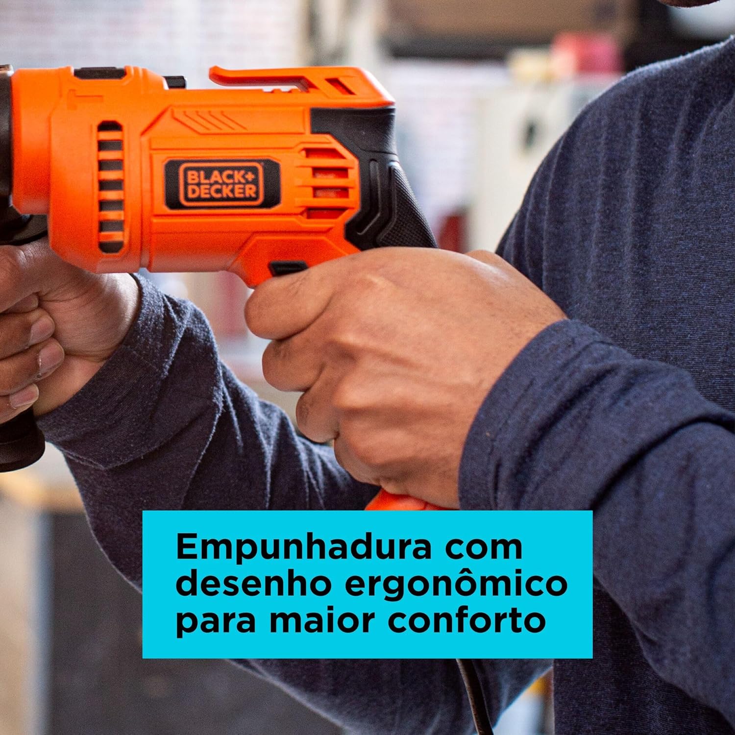 BLACK+DECKER Furadeira de Impacto 13mm, Potência 650W, com Acessórios, BED713650, 110V