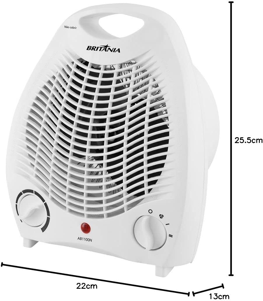 Aquecedor Elétrico 2 Em 1 Britânia 1500w Ab1100n 110v 110v