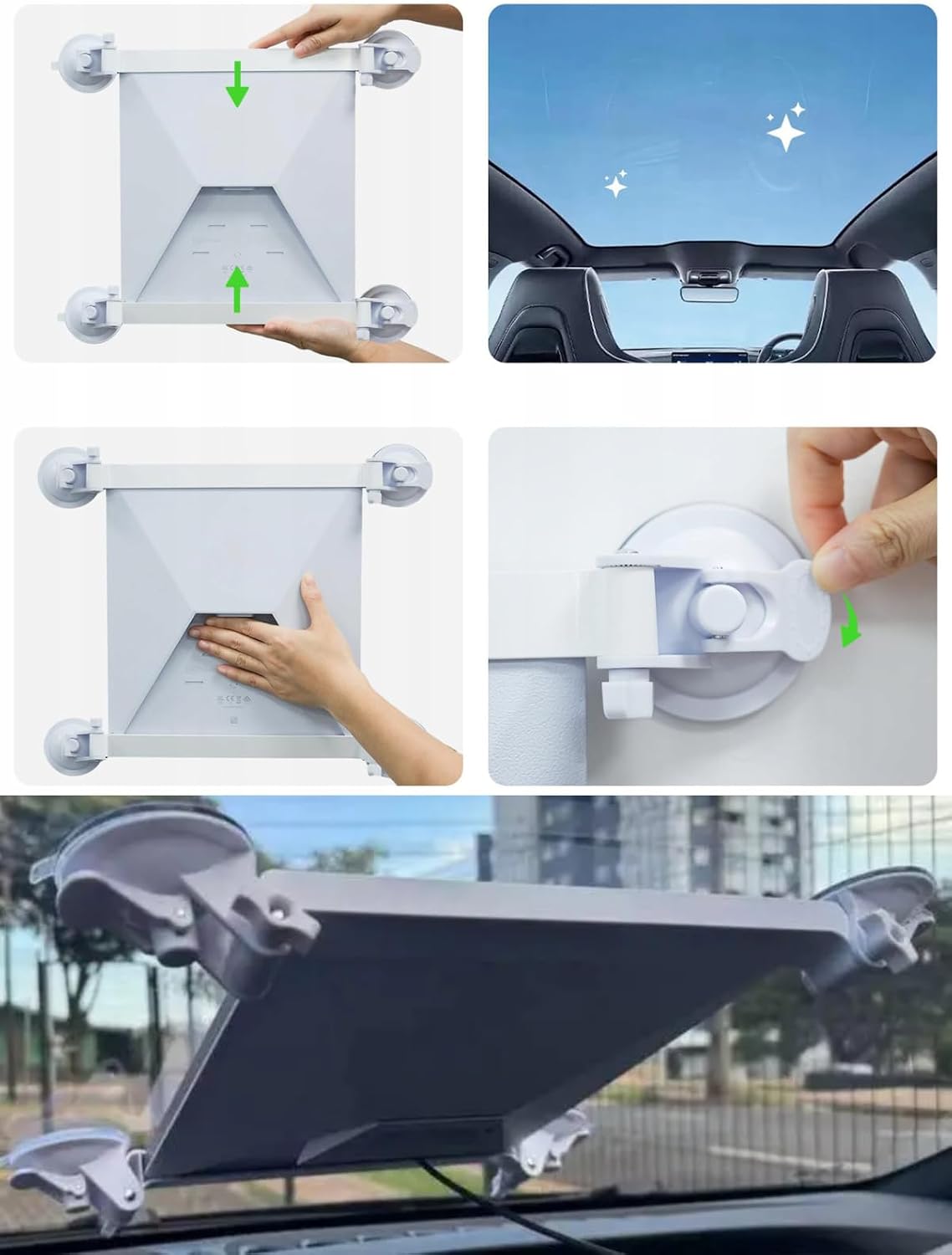 Suporte Duplo Starlink Mini com Ventosas para Carro Painel, Fixação Interna em Vidro, Teto Solar e Janela de Carro, Sem Furação Compatível com a maioria dos veículos, garante sinal estável