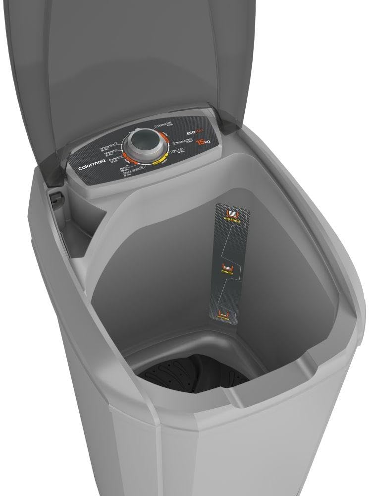 Colormaq Máquina de Lavar Roupa Semiautomática Tanquinho 15 KG LCS 15 Prata 127V