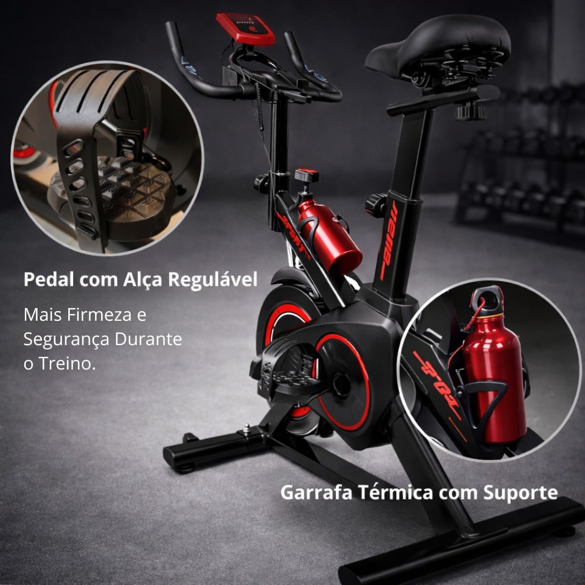 Bike Ergometrica Bicicleta Ergometrica Bike Spinning Silenciosa Vertical Modelo Premium